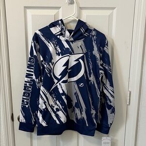 NHL Youth Blue and White Tampa Bay Lightning Hoodie